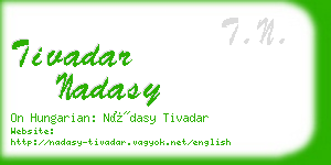 tivadar nadasy business card